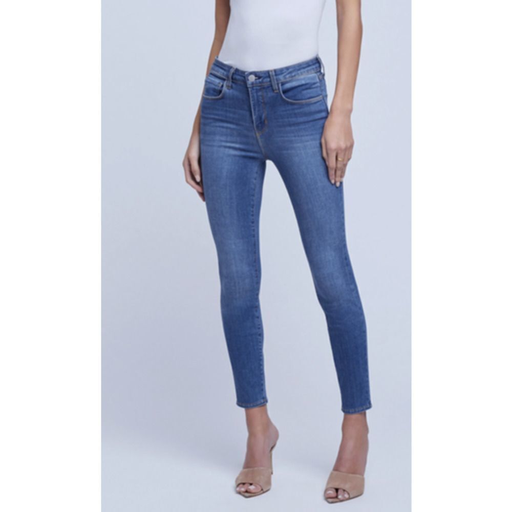 L’Agence Margot High Rise Skinny Jeans Medium Wash Women’s Size 25 New With Tags